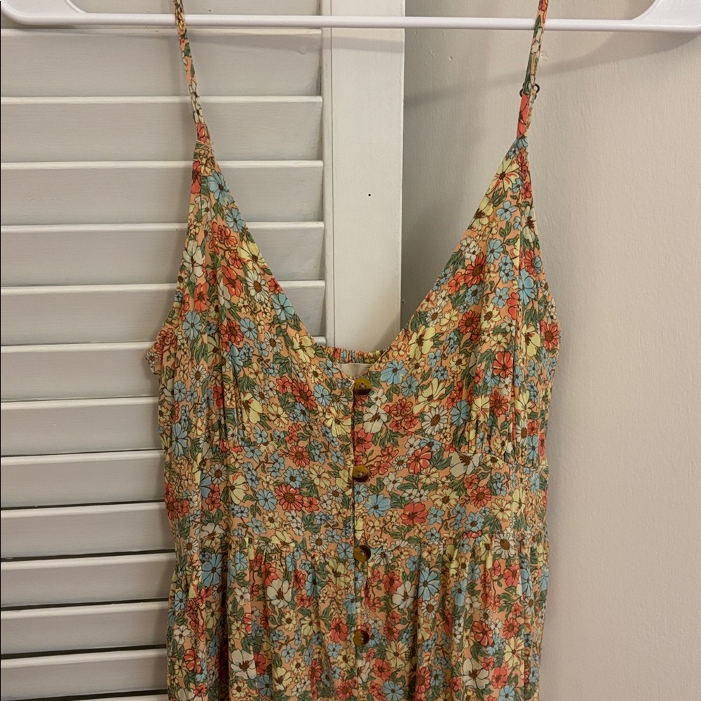NWOT Rip Curl Floral Maxi Dress with Spaghetti Straps